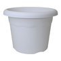 Plastiken Maceta de Inyección 26 cm Ø x 19 cm, Color Blanco, Polipropileno, Capacidad 6 litros