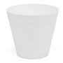 Plastiken Tes - Maceta Cono de Inyección Blanco Polipropileno Ø22 x 20 cm, Capacidad 6 Litros