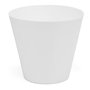 Plastiken Cono de Inyección Tes, Maceta Ø 26 x 23 cm Color Blanco, 9.5 Litros, Polipropileno