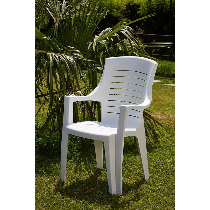 Ipae Progarden Silla TaliA Tal050bi Apilable Respaldo Alto Color Blanco 55 x 60 x 91 cm