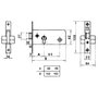 LINCE Cerradura 5557 Inoxidable 60 mm para Puerta Metálica