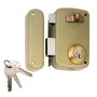 Lince Cerradura sobreponer con cilindro 95056AHE60I, entrada 60mm, mano izquierda, acabado bicapa oro