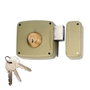 Lince 95124ahe10d Cerradura Sobreponer con Cilindro 5124a Entrada 100mm Mano Derecha Bicapa-Oro