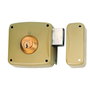 Lince Cerradura de Sobreponer 5124a con Cilindro 5124a, 100 mm, Mano Derecha, Bicapa-oro
