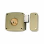 Lince Cerradura de sobreponer 95124ahe12d con cilindro 5124a, entrada 120 mm, mano derecha, Bicapa-oro