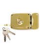 Lince Cerradura Sobreponer con Cilindro 95125ahe08d Entrada 80mm Mano Derecha Bicapa-Oro