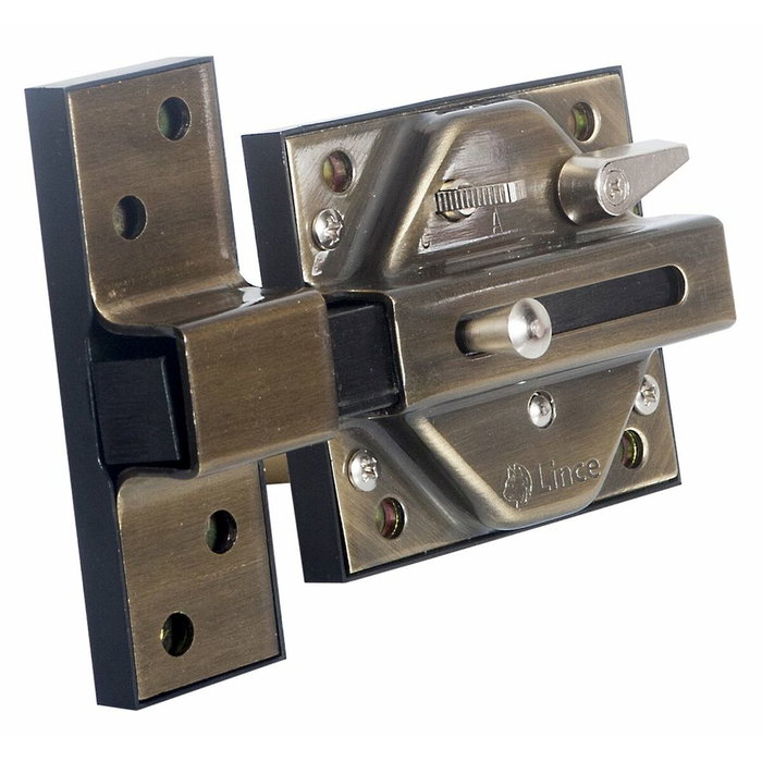 Lince Cerrojo de Alta Seguridad 7930r Acabado Bronce Inglés