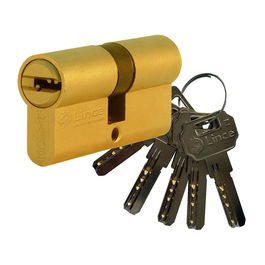 Lince Cilindro Seguridad Multipunto C2 Leva Larga 32+32mm Laton 9c253232l