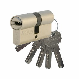 Lince Cilindro de Seguridad Multipunto Serie C2, Leva Larga, 32+32mm, Níquel