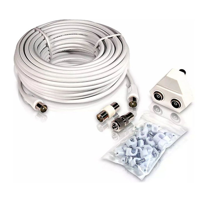 Philips Cable de Antena TV Coaxial SWV2209W/10 15m Conectores PAL Philips Cable de Antena TV Coaxial SWV2209W/10 15m Conectores PAL