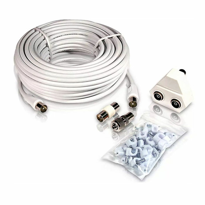 Philips Cable de antena TV coaxial tipo PAL Swv2209w/10 15m Blanco