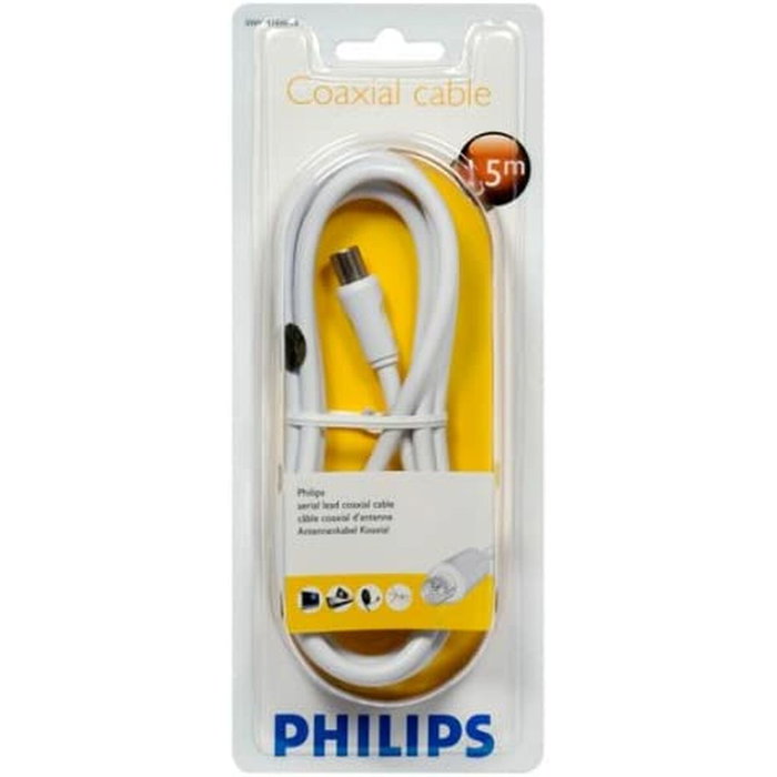 PHILIPS Cable coaxial de antena 1,5m Blanco Swv2516w/10