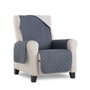 Belmarti Cubre sofá reversible acolchado 1 plaza gris/gris claro