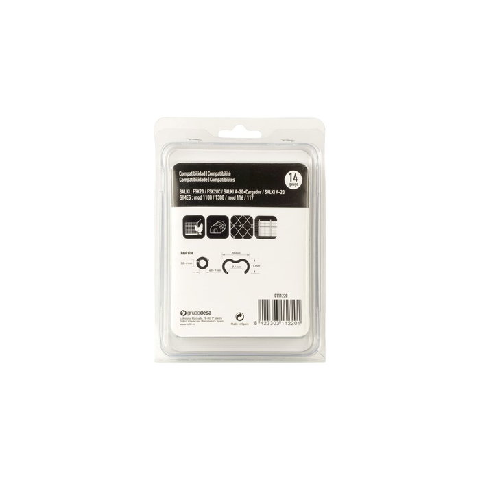 Salki Grapas omega 20 metálicas galvanizadas, 1000 uds