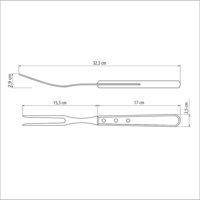 Tramontina Juego para Asado 14 Piezas Polywood Castaño Acero Inoxidable Mangos Madera