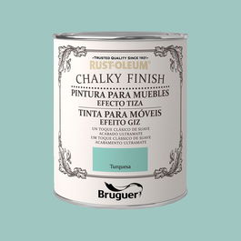 Bruguer 5397560 Pintura Tiza Efecto Mate Turquesa 750ml para Muebles y Manualidades