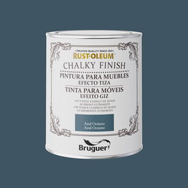Bruguer Pintura Efecto Tiza Azul Océano Chalky Finish Muebles 750ml 5733886