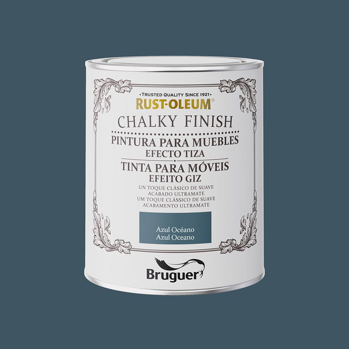 Bruguer Pintura Efecto Tiza Azul Océano Chalky Finish Muebles 750ml 5733886 Bruguer Pintura Efecto Tiza Azul Océano Chalky Finish Muebles 750ml 5733886