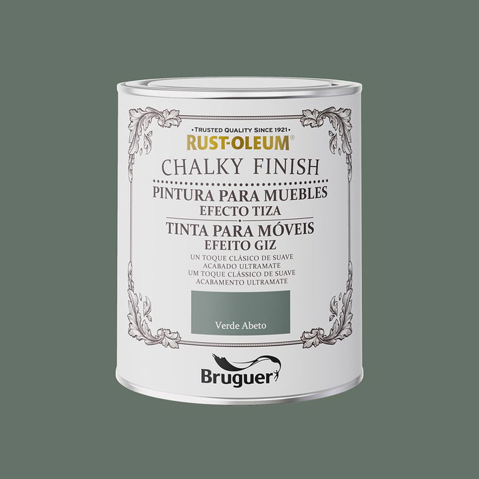Rust-Oleum Pintura Chalky Finish Muebles Verde Abeto Efecto Tiza Ultra Mate 750 ml 5733889 Rust-Oleum Pintura Chalky Finish Muebles Verde Abeto Efecto Tiza Ultra Mate 750 ml 5733889