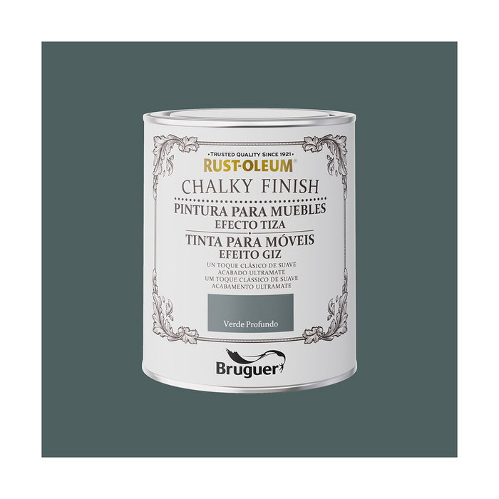 Bruguer Rust-oleum chalky finish muebles verde profundo 750 ml Bruguer Rust-oleum chalky finish muebles verde profundo 750 ml