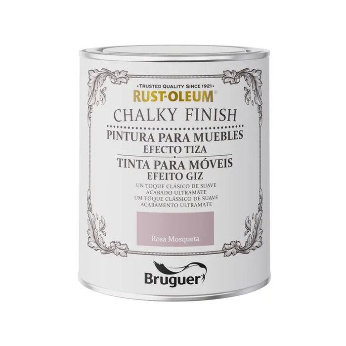 Bruguer Rust-oleum chalky finish muebles rosa mosqueta 750 ml