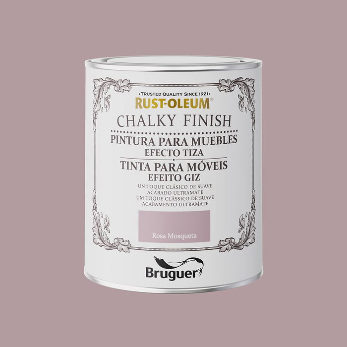 Bruguer 5733892 Pintura Chalky Finish Efecto Tiza Rosa Mosqueta 750 ml Acabado Ultra Mate Bruguer 5733892 Pintura Chalky Finish Efecto Tiza Rosa Mosqueta 750 ml Acabado Ultra Mate
