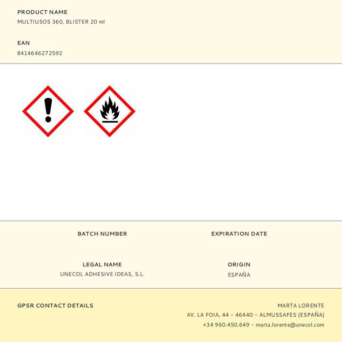 Supertite A2725 Adhesivo Multiusos 360, Transparente, Blister 20 ml