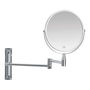 Andrea House Espejo Extensible Cromado x5 Aumentos Metal Baño Doble Cara 1x y 5x 21.5-39x3x26.5cm