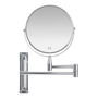 Andrea House Espejo Extensible Cromado x5 Aumentos Metal Baño Doble Cara 1x y 5x 21.5-39x3x26.5cm