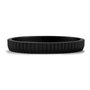 Andrea House Jabonera Resina Negro Mate Estriado 13,5 x 9 x 2 cm