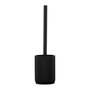 Andrea House Escobillero de Baño Resina Negro Mate Estriado ø9,5 x 36 cm