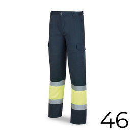 MARCA Pantalón de alta visibilidad bicolor azul/amarillo talla 46