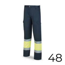 MARCA Pantalón de alta visibilidad bicolor azul/amarillo talla 48