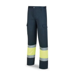 Marca Pantalón de Alta Visibilidad Bicolor Amarillo/Azul Talla 48