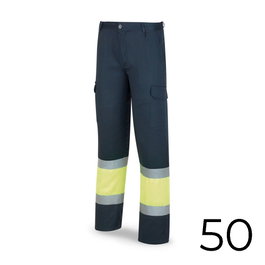 MARCA Pantalón de alta visibilidad bicolor azul/amarillo talla 50