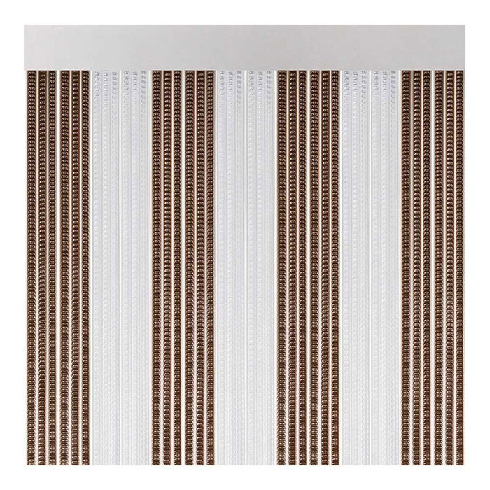 Acudam Cortina para Puerta Modelo Lisboa Marrón-Cristal 90 x 210 cm Acudam Cortina para Puerta Modelo Lisboa Marrón-Cristal 90 x 210 cm