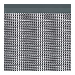 Acudam Cortina para Puerta Modelo Manacor Color Plata 90 x 210 cm Anti-insectos Tiras PVC Uso Exterior