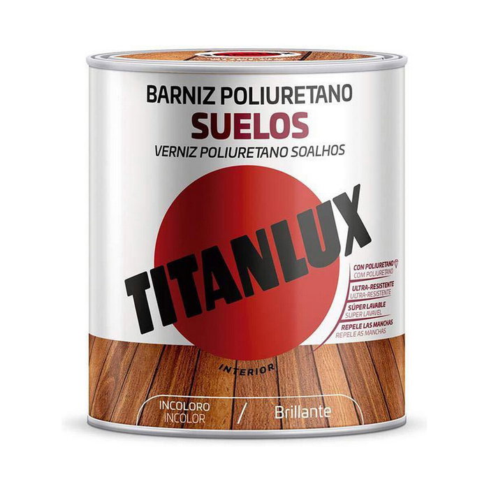 Titan Barniz poliuretano suelos incoloro brillante 750 ml