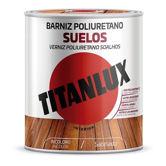 Titan Barniz Poliuretano Suelos Incoloro Satinado 750 ml M17100034 Interior Titan Barniz Poliuretano Suelos Incoloro Satinado 750 ml M17100034 Interior