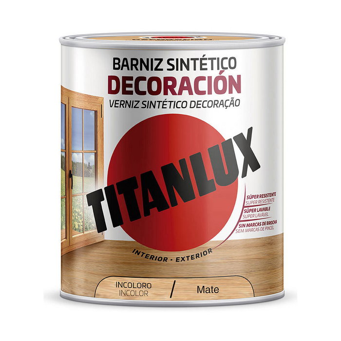 Titan Barniz sintético decoración incoloro mate 4 l Titan Barniz sintético decoración incoloro mate 4 l
