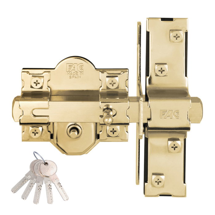 Cerradura Antibumping 946 RP / 80UVE Dorado Cilindro 50mm