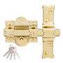 Fac Cerrojo 301-rp/80 Dorado F01115 - Cerrojo de Seguridad con Placa de 80mm y 5 Llaves de Seguridad