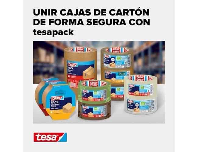 Tesa Tesapack Paper Standard Cinta de Embalaje de Papel Marrón 50 m x 50 mm Tesa Tesapack Paper Standard Cinta de Embalaje de Papel Marrón 50 m x 50 mm