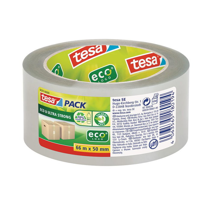 Tesa Cinta de Embalaje Tesapack Eco Transparente 50mm x 66m