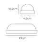 Edm Aplique LED Oval Blanco 18 W 1820 lm 6400 K
