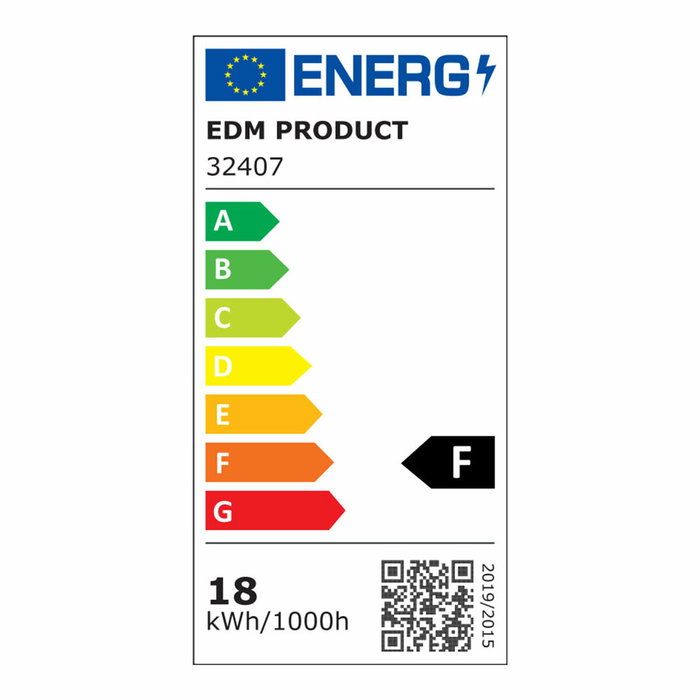 Edm Aplique LED redondo 18 W luz fría 6400 K blanco Edm Aplique LED redondo 18 W luz fría 6400 K blanco