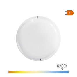 Edm Aplique LED redondo 18 W luz fría 6400 K blanco