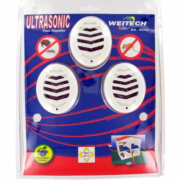 Weitech Pack de 3 Repelentes de Plagas Ultrasónicos para Interior