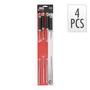 Bbq Collection Pack de 4 brochetas de acero inoxidable Largo 46,5 cm para barbacoa