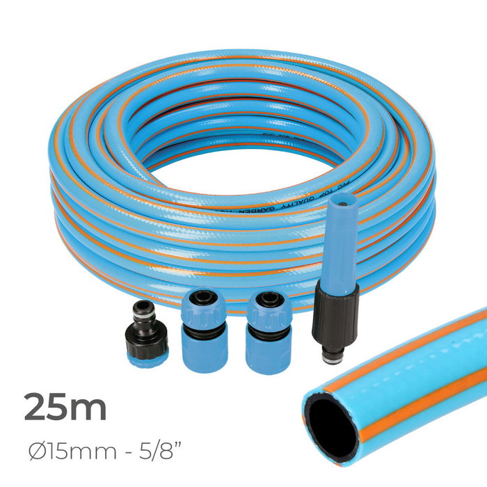 Edm Kit manguera de jardín pro ø15 mm, 5/8 pulg, 25 m Edm Kit manguera de jardín pro ø15 mm, 5/8 pulg, 25 m